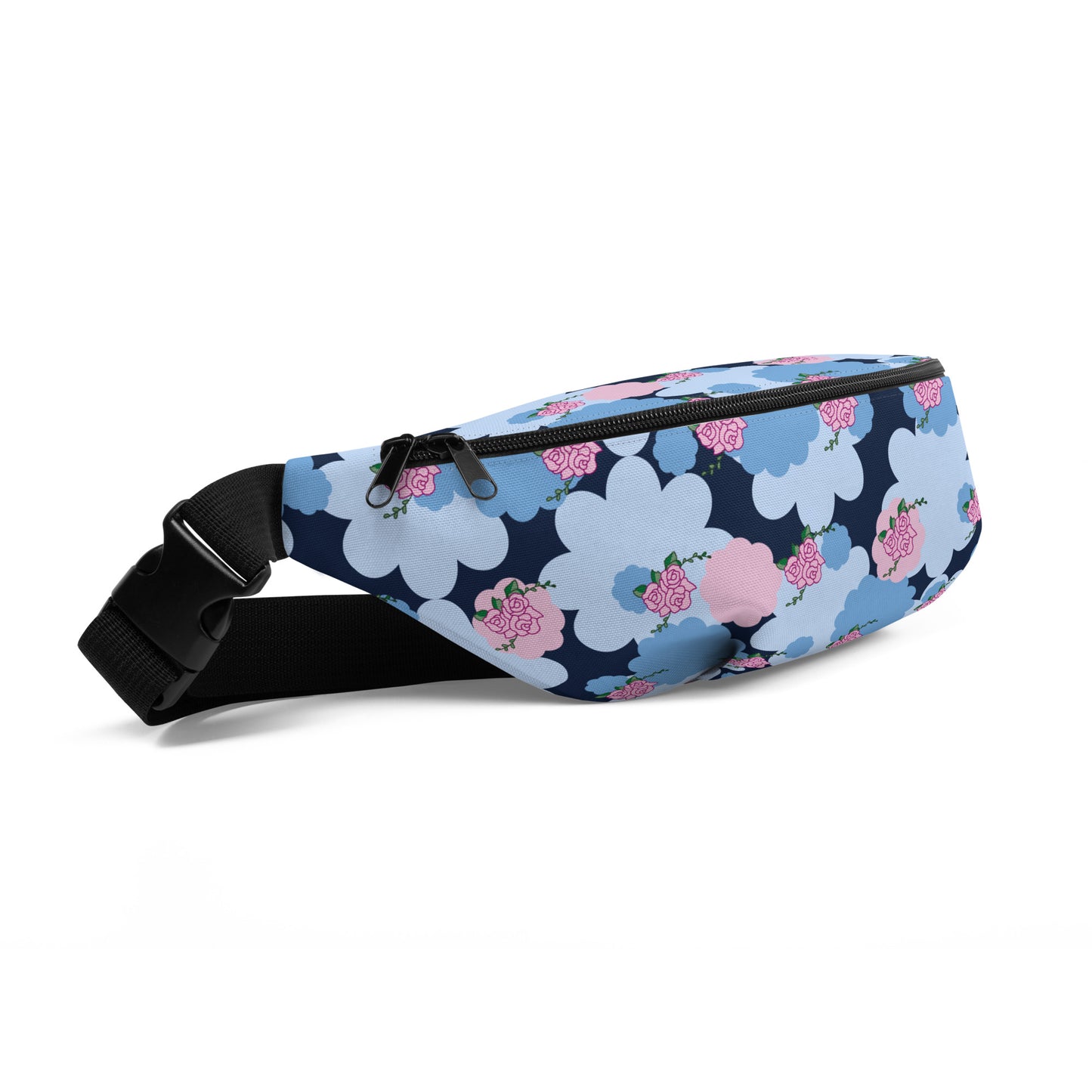 Blue Flower Fanny Pack